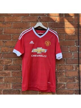 Deadstock adidas Manchester United home soccer jersey 2015 M
